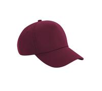 Beechfield - "Authentic" Kappe 5 Segmente für Herren/Damen Unisex (Burgunderrot) Einheitsgröße