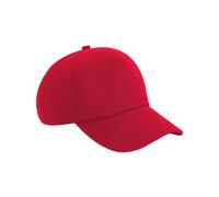 Beechfield - "Authentic" Kappe 5 Segmente für Herren/Damen Unisex (Rot) Einheitsgröße