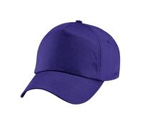 Beechfield B010.PUR 5-Panel Mütze, Schwarz Einheitsgröße