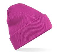CB45b Beechfield Kinder Strickmütze Original Kinder Mütze mit Bündchen Fuchsia One Size