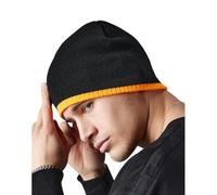 Beechfield Strickmütze CB44C Zweifarbig Schwarz Einheitsgröße