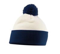 Beechfield B451.OWH-Fna Snowstar Unisex -Mütze Beanie Zweifarbig, Schwarz, Einheitsgröße