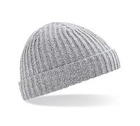 Beechfield Retro Trawler Winter Beanie Hat Baseball Cap Unisex Erwachsene, Grau One size
