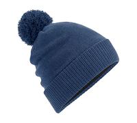 Beechfield Wasserabweisende Wintermütze mit Bommel Snowstar - Stahlblau