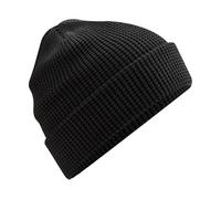 Beechfield B52N Organic Cotton Waffle Beanie - Black