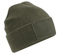 Beechfield B540 Removable Patch Thinsulate™ Beanie - Military Green