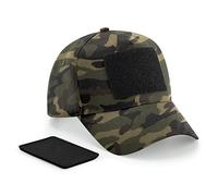 Beechfield 5-Panel-Cap Unisex mit abnehmbarem Patch – Dschungel-Camouflage – Einheitsgröße