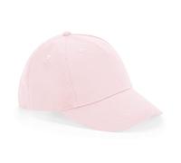 CB63NB Beechfield Junior Kinder organische Baumwolle 5 Panele Kappe Powder Pink One Size