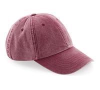 Beechfield Flach geschnittene Vintage Kappe - Rot