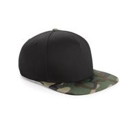 CB691 Beechfield Kappe Camoflagekappe mit Snapbackverschluss Black One Size