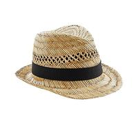 Beechfield Unisex Straw Summer Trilby Hut B730 natural S/M