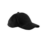 Beechfield Baseball Cap Metallverschluss Basecap Kappe Schwarz