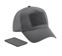 Beechfield - Baseball-Mütze Abnehmbarer Aufnäher für Herren/Damen Unisex (Graphitgrau) Einheitsgröße