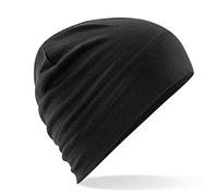 Beechfield Beanie Mütze CB370 Merinowolle Schwarz Einheitsgröße
