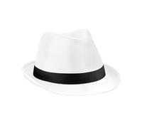 Beechfield - Borsalino, B630.WHI-BLK.3LX, Mehrfarbig, B630.WHI-BLK.3LX L/XL
