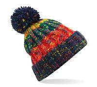 Beechfield Bunte Wintermütze mit Bommel Corkscrew - Crackling Campfire