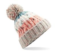 Beechfield Bunte Wintermütze mit Bommel Corkscrew - Milkshake Mix