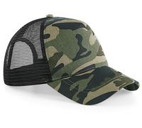 CB694 Beechfield Kappe in Camoflage-Optik mit Snapbackverschluss Fernfahrerkappe Jungle Camo One Size