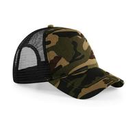 CB694 Beechfield Kappe in Camoflage-Optik mit Snapbackverschluss Fernfahrerkappe Jungle Camo One Size