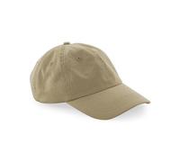 Beechfield Damen / Herren 6 Panel Basecap Dad Cap flaches Profil Kappe Beige (Desert Sand)