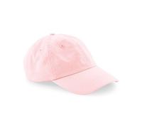 Beechfield Damen / Herren 6 Panel Basecap Dad Cap flaches Profil Kappe Pink (Powder)