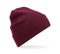 Beechfield Damen / Herren Beanie Mütze Wintermütze Strickmütze Burgundy