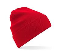 Beechfield Damen / Herren Beanie Mütze Wintermütze Strickmütze Classic Red