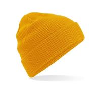 Beechfield Damen / Herren Beanie Mütze Wintermütze Strickmütze Mustard