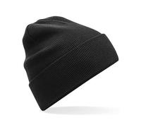Beechfield Damen / Herren Beanie Mütze Wintermütze Strickmütze Schwarz