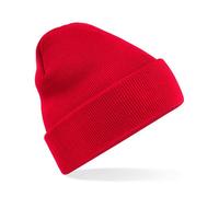 Beechfield Damen/Herren Beanie Wintermütze Strickmütze Recycelt Classic Red
