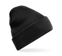 Beechfield Damen/Herren Beanie Wintermütze Strickmütze Recycelt Schwarz