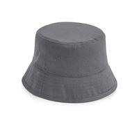 Beechfield Damen / Herren Bucket Hat Fischerhut Sonnenschutz Anglerhut Baumwolle Twill Graphite Grey