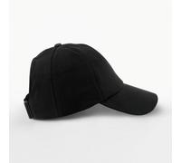 Beechfield Damen / Herren Cap Basecap Kappe mit Öffnung für einen Haarzopf Schwarz