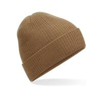 Beechfield Damen / Herren Fleece Gerippte Mütze Wintermütze Braun (Biscuit)