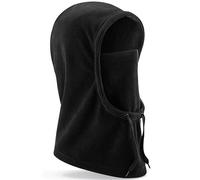 Beechfield Damen / Herren Recycled Fleece Halstuch mit Kapuze Sturmhaube Skimaske Balaclava Schwarz