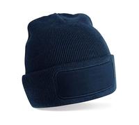 Beechfield Damen/Herren Recycled Original Patch Beanie Mütze Wintermütze Navy
