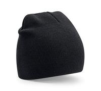 Beechfield Damen/Herren Recycled Original Pull-On Beanie Mütze Wintermütze Schwarz