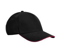 Beechfield - "EarthAware Classic" Baseball-Mütze Sandwichschirm (Schwarz/Rot) Einheitsgröße