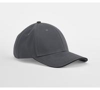 BEECHFIELD EARTHAWARE® CLASSIC ORGANIC COTTON 6 PANEL CAP - SANDWICH PEAK GRAPHITE GREY/BLACK