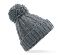 Beechfield Elegante Strickmütze Melange - Hellgrau