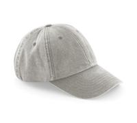 Beechfield Flach geschnittene Vintage Kappe - Vintage grau