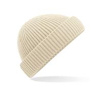 Beechfield Flache Strickmütze Harbour - Cremeweiß