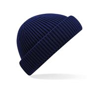 Beechfield Flache Strickmütze Harbour - Dunkelblau