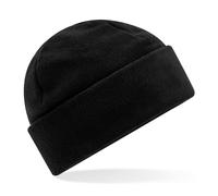 Beechfield Fleecemütze aus recyceltem Polyester Cuffed - Schwarz