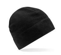 Beechfield Fleecemütze aus recyceltem Polyester Pull-On - Schwarz
