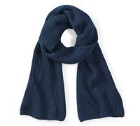 Beechfield Gestrickter Schal Metro - Dunkelblau