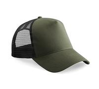 Beechfield Herren Mesh Trucker Baseballkappe (2 Stück/Packung) (Einheitsgröße) (Olive/Schwarz)
