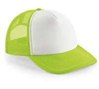 Beechfield Kinder 5-Panel Polyester Mesh Kappe Netz Cap B645B lime green/white one size