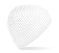 Beechfield Leichte Wintermütze aus Rippstrick - Weiß