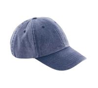 Beechfield Flach geschnittene Vintage Kappe - Jeansblau
